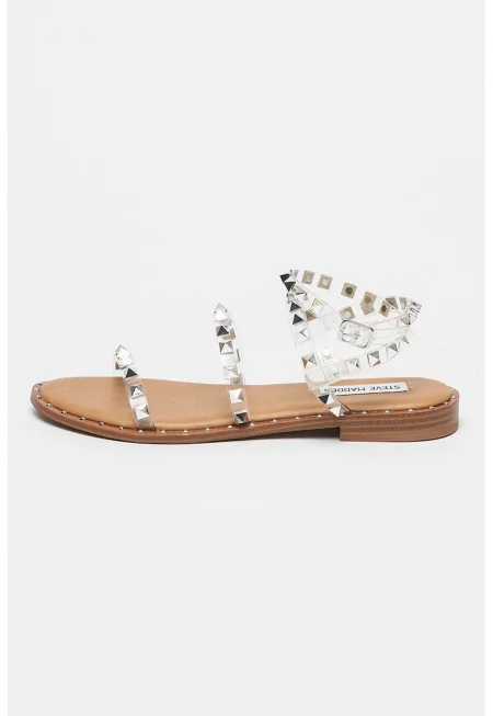 Сандали от велур Travel - Бежов/Сребрист