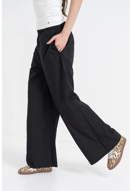 Широк панталон от органичен памук - Черен