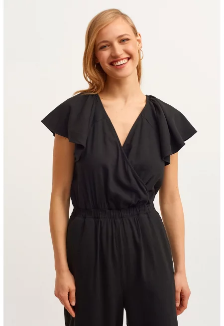 Шпиц гащеризон с джобове - Черен