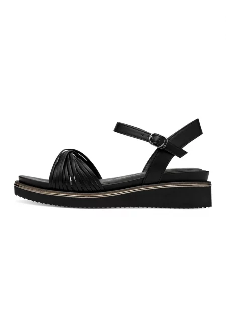 Скосени сандали - Черен