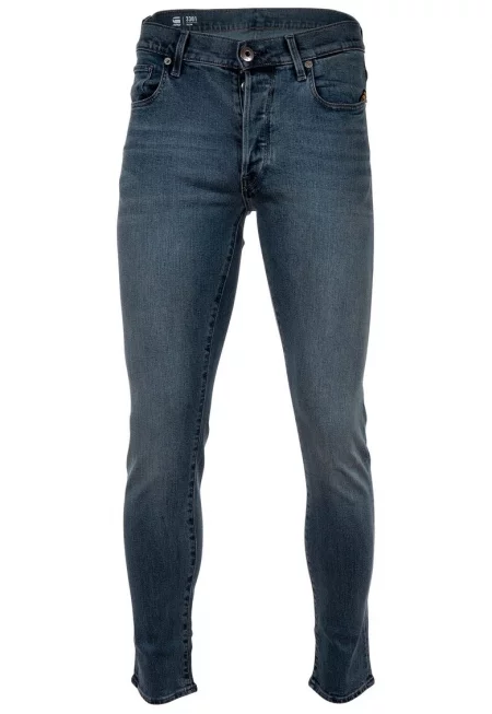 Слим дънки 3301 с 5 джоба - Син