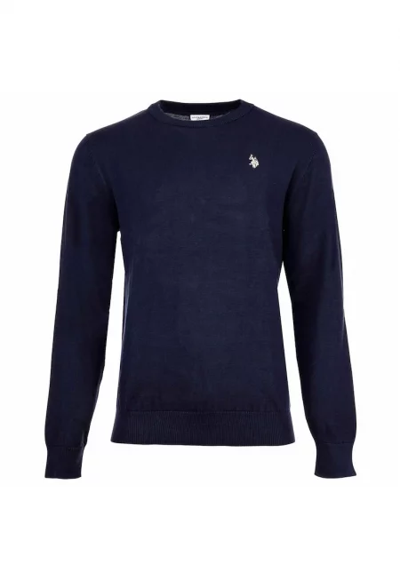 Слим пуловер - Тъмносин