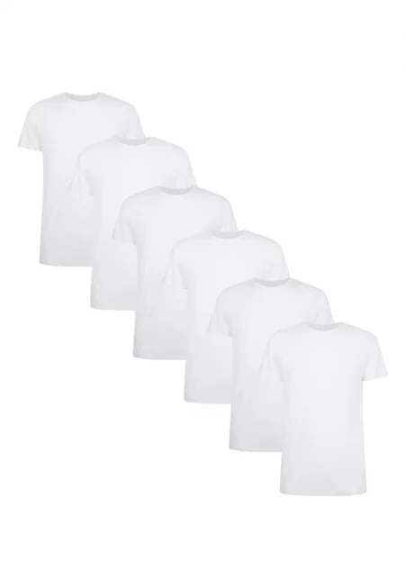Слим тениска - 6 броя - Бял