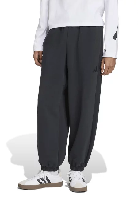 Спортен панталон с модал с връзки - Черен