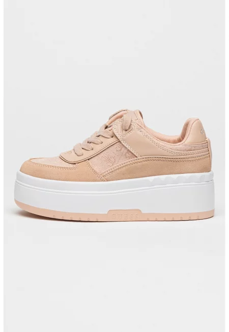 Спортни обувки с принт и тектил - Персийски портокал