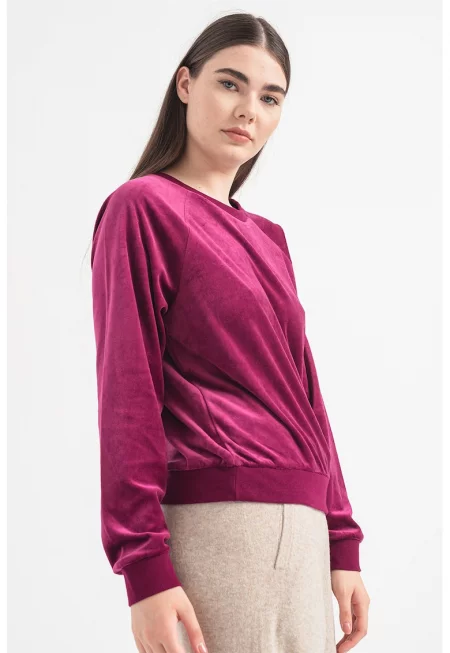 Суитшърт с ръкави реглан - Виолетов