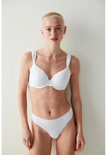 Сутиен с широки презрамки - Бял