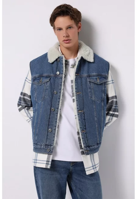 Свободен елек от деним