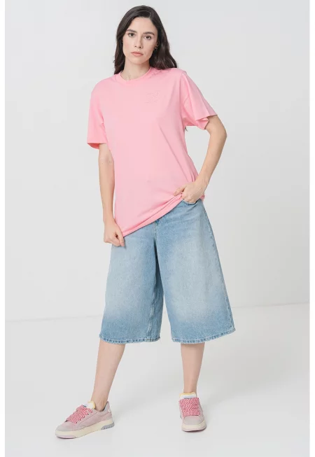 Свободна тениска Vintage с бродирано лого