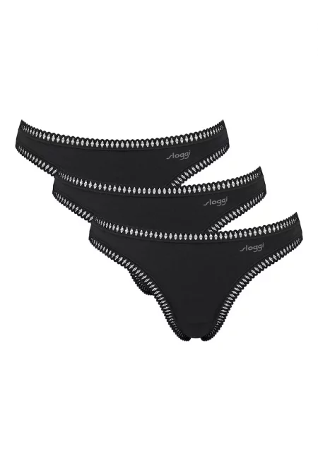 Танга с органичен памук - 3 чифта