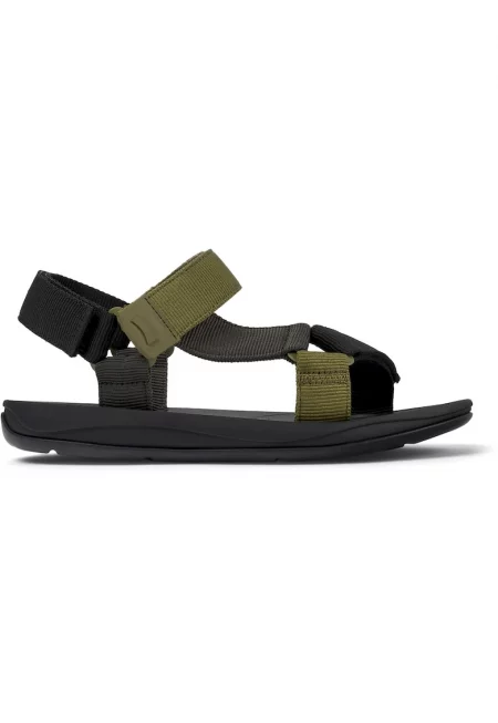 Текстилни сандали Match с велкро - Черен