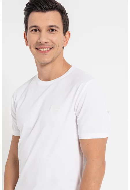 Тениска по тялото с бродирано лого