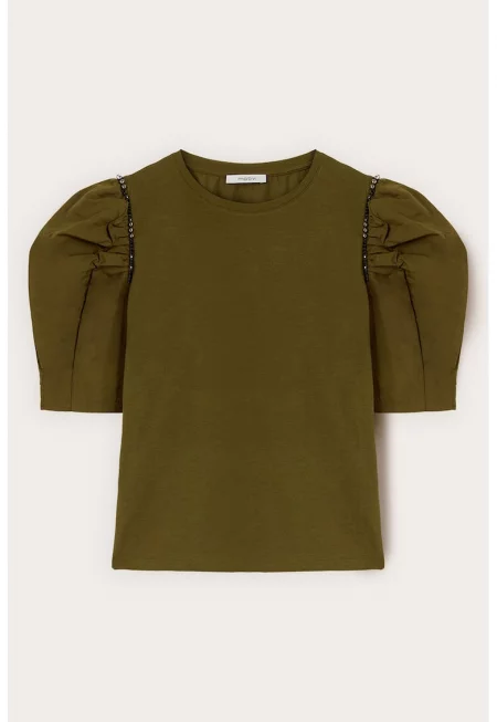 Тениска с бухнали ръкави