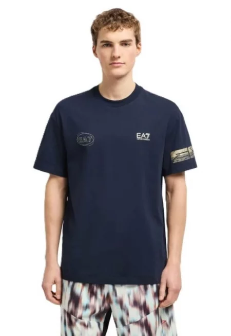 Тениска  за лайфстайл - M TEE SS GOLD - 7M000302-AF12874-UB102 - Синя - Син