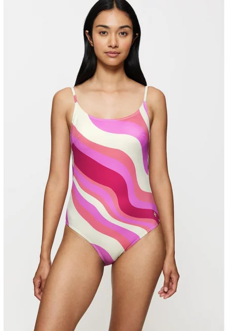 Цял бански Summer с принт - Фуксия/Розово