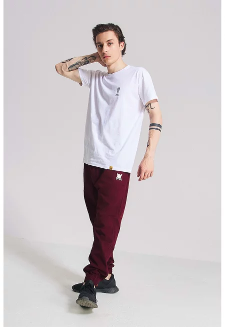 Унисекс спортен панталон Essential с лого - Бордо