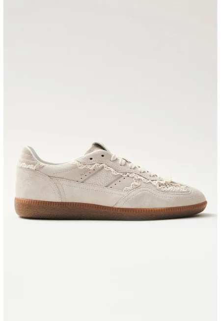 Велурени спортни обувки - Бежов/Крем