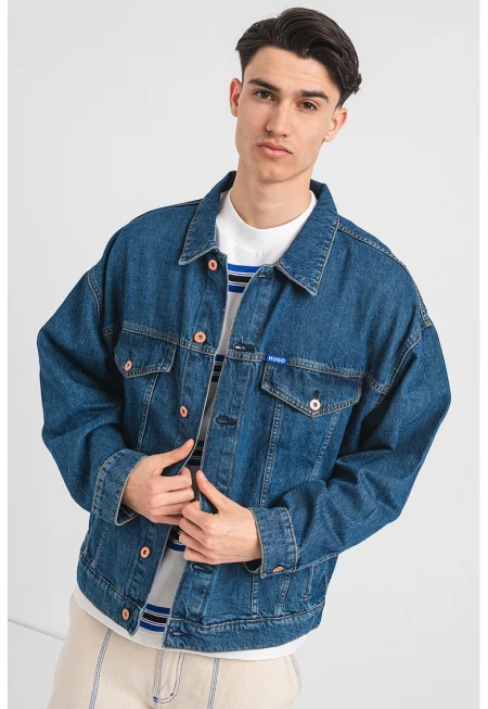 Яке от деним с джобове с капаче