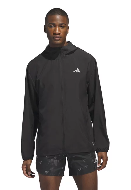 Яке за бягане Run It с качулка - Черен