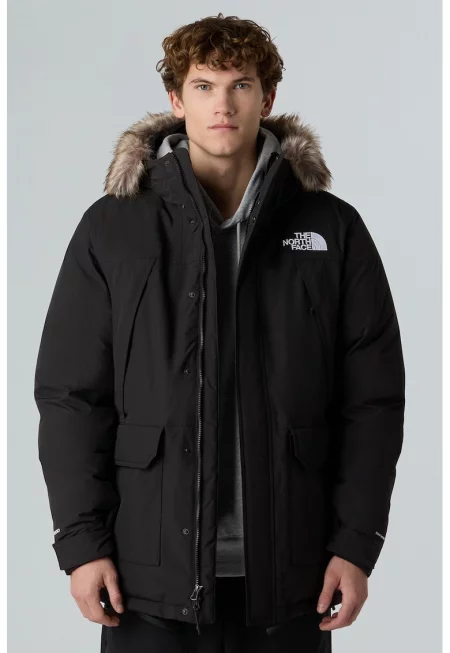 Зимна парка с качулка - Черен