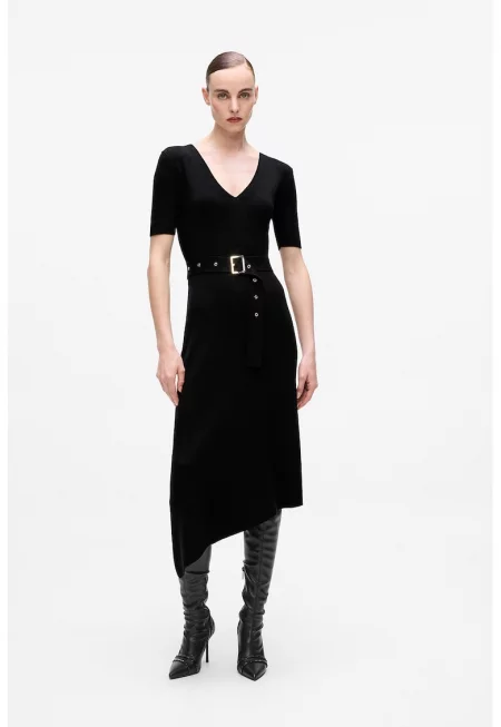 Асиметрична фино плетена рокля