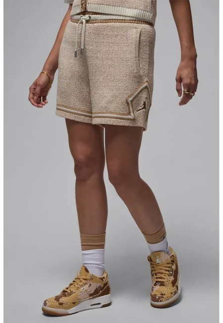 Баскетболни шорти с лен Air Jordan - Кафяв меланж