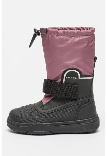 Боти Bunshee с велкро и синтетика - Черен/Розово