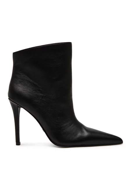 Боти от еко кожа с ток стилето - Черен