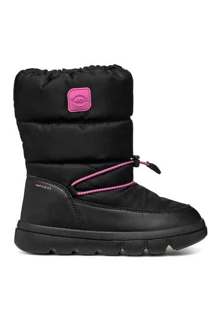 Боти с еко кожа - Черен/Розово