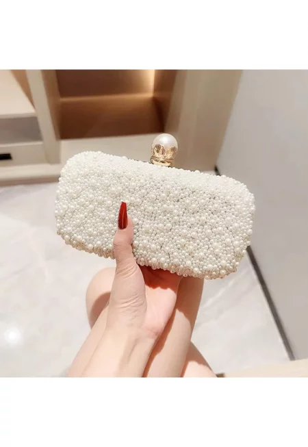 Чанта клъч слонова кост