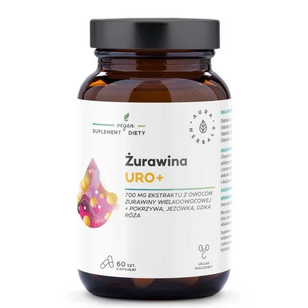 Червена боровинка 700 mg с Коприва  и Ехинацея – Здрав уринарен тракт и защита от инфекции, 60 капсули