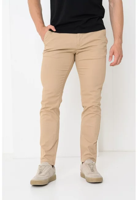 Чино със стандартна кройка - Бежов