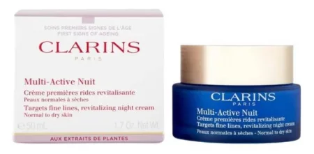 Clarins Multi-Active Nuit Нощен възстановяващ крем за фини сухи линии за нормална към суха кожа