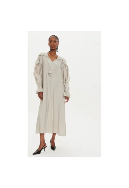 Дамска рокля -  303941338 - Вискоза - Бежов - Бежов