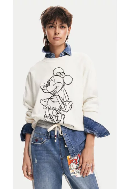 Дамски пуловер -  304477737 - Вискоза/Полиестер - Бежов - Бежов