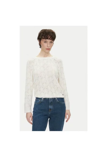 Дамски пуловер  PL702239 - Полиамид/Вълна - Екрю