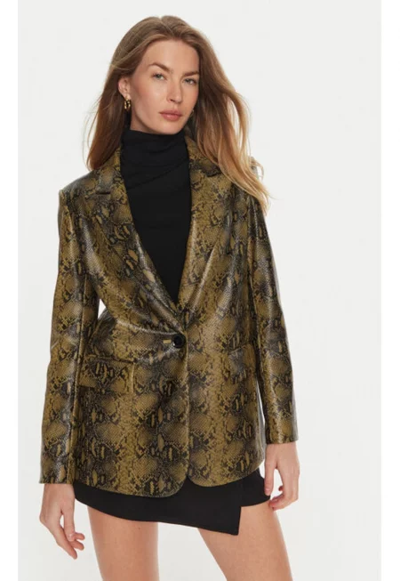 Дамско яке -  304280238 - Екокожа - Кафяв - Кафяв