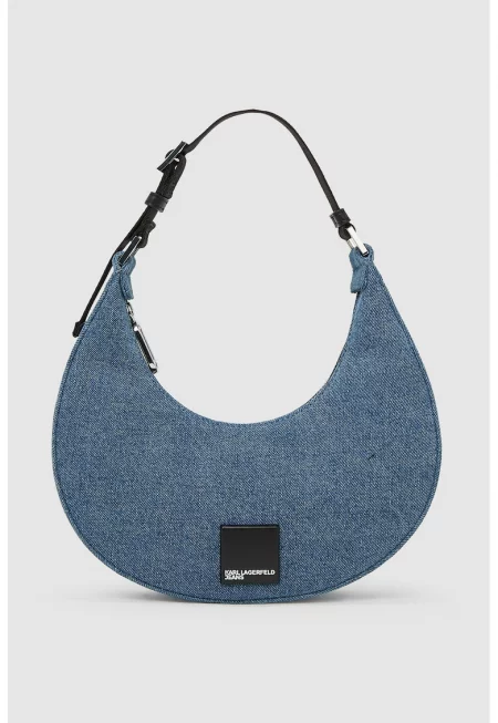 Дънкова чанта за рамо с лого