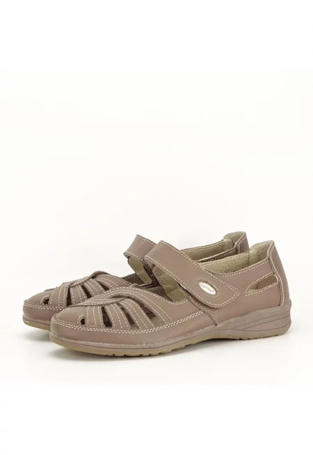 Dorina кафяви балерини от естествена кожа M5 8059