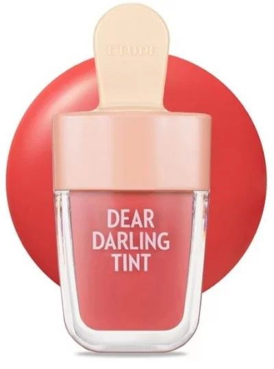 Etude House Dear Darling Water Gel Tint Ice Cream (OR205 Apricot Red) Плодов гел-цвят за устни