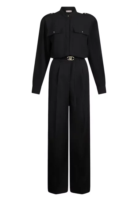 Гащеризон с ниска яка - Черен