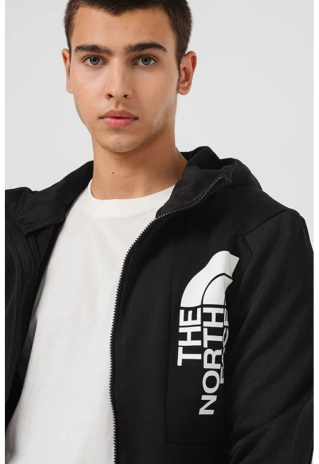 Худи Merak за хайкинг с цип - Избеляло черно