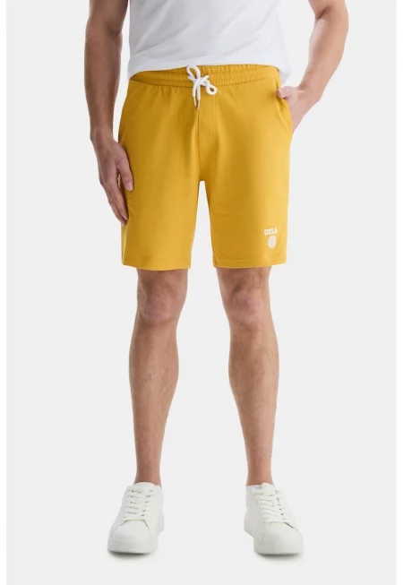 Къс спортен панталон Fowler със странични джобове - Синапено жълто