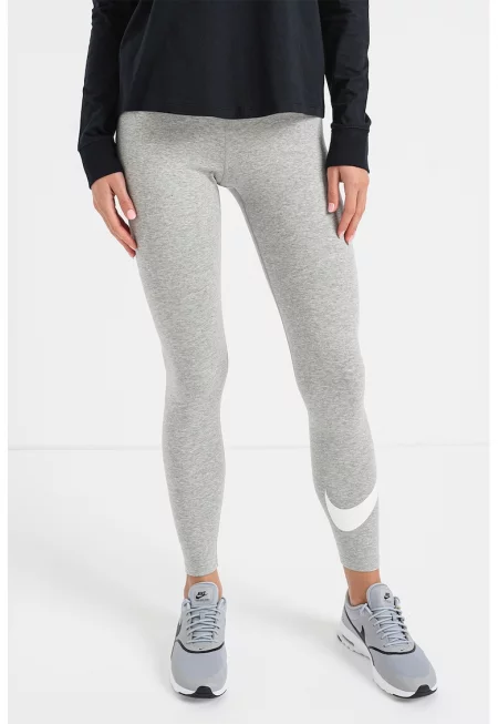 Клин Sportswear с висока талия - Сив меланж