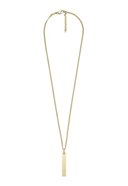 Колие от неръждаема стомана с висулка - Златист