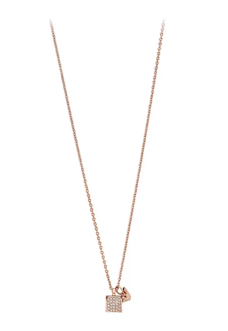 Колие с висулки с циркони - Бронз