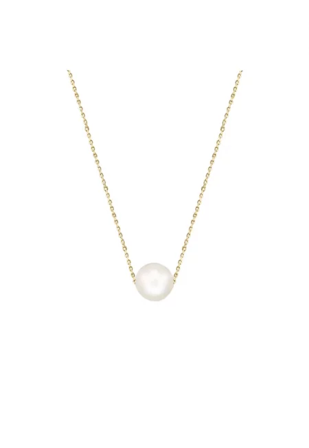 Колие Злато 585 -14К с култивирана перла - верижка 42 см