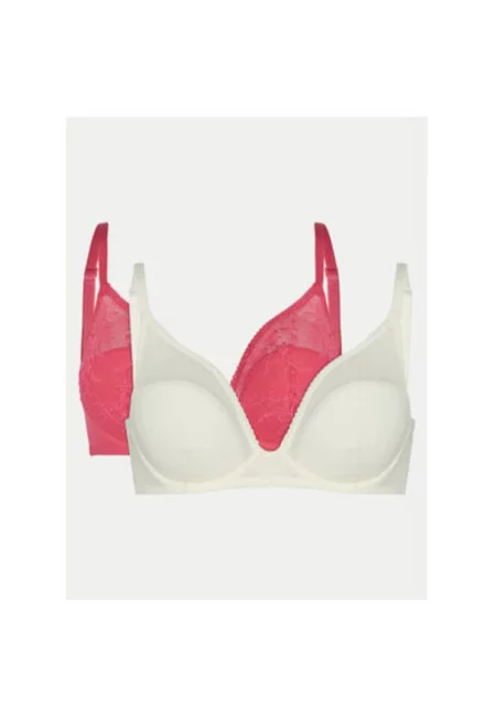 Комплект от 2 дамски сутиена - Дорина - 305208668 - Найлон - Бял - Бял