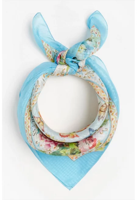 Копринен шал Foulard с флорална шарка