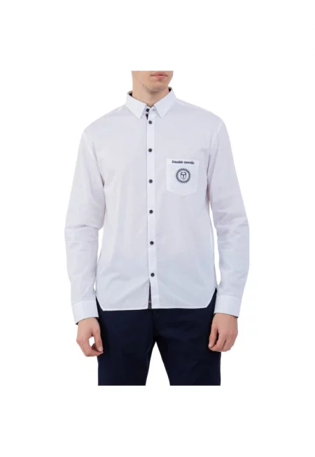 Мъжка риза  бяла - памук -